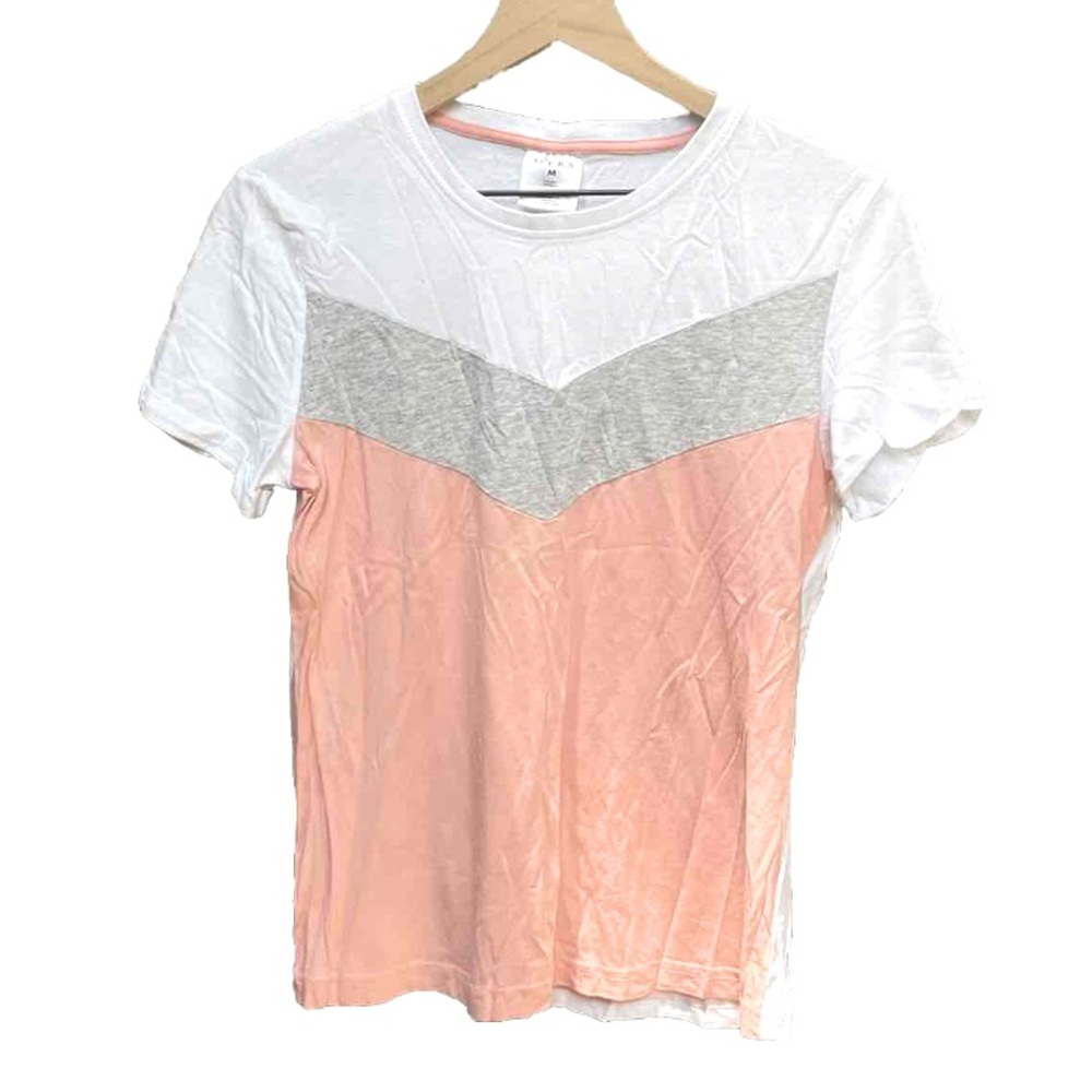 Serra Color Block Chevron Short Sleeve T-shirt, Size Medium